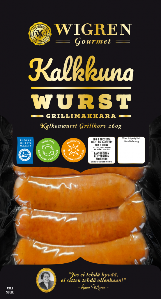 Kalkkunawurst grillimakkara 260 g / Kalkonwurst grillkorv 260 g